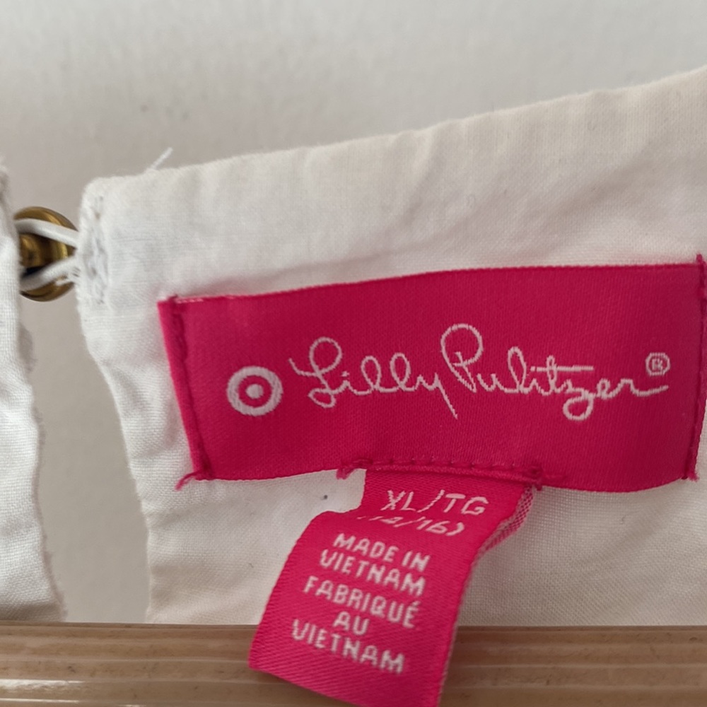 Lilly Pulitzer x Target XL Girls’s Eyelet Crop Top - Picture 2 of 10